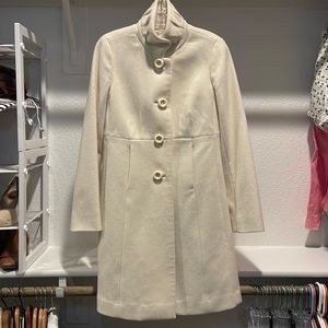 J Crew White Peacoat
